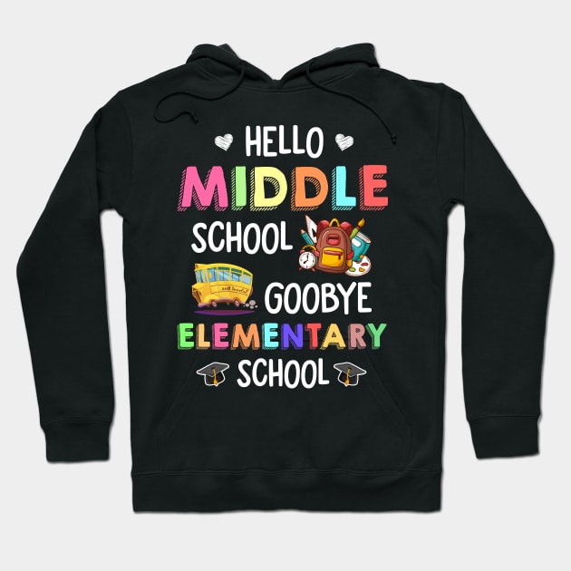 Hello middle school graduation elementary school Hoodie by Hoahip